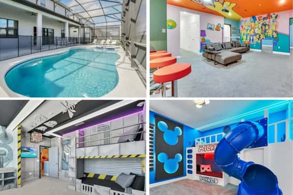 5 Themed Rooms | Bunk Slide | Private Pool 6283 - Image 1