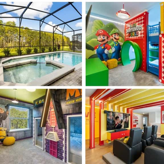 Mario | Minions | Theater | Private Pool | Disney 15883 - Image 1