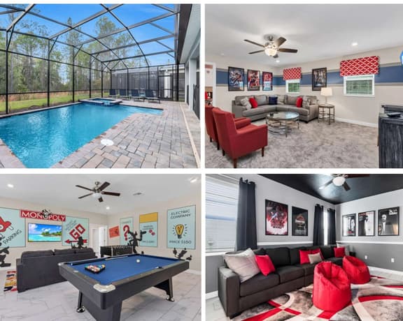 Privacy Pool! Game Room! Resort 6 mi 2 Disney-2707 - Image 1